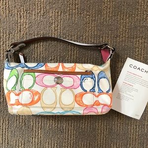 Coach Signature Multi-Color Mini Purse